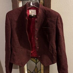 Vintage Lorch Wool Deep Red Blazer